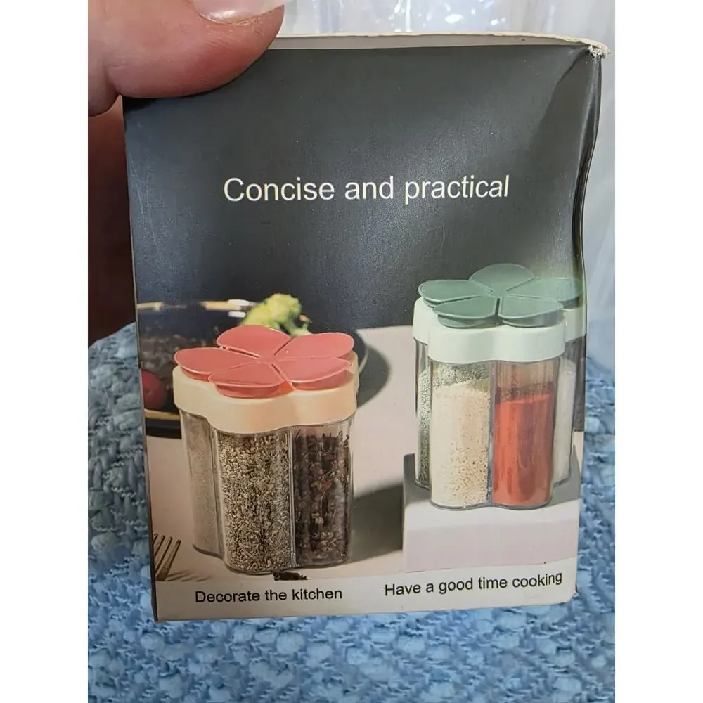 5 In‎ 1 Seasoning Container  Multi-Compartment Spice Organizer For Kitchen B2